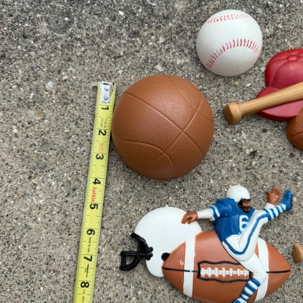 70s/80s Vintage Burwood Homco Sports Wall Decor 3D USA Made Plastic 13 Pieces